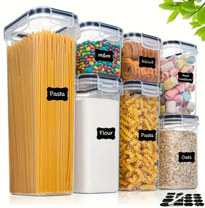 7pcs Bpa free airtight plastic containers