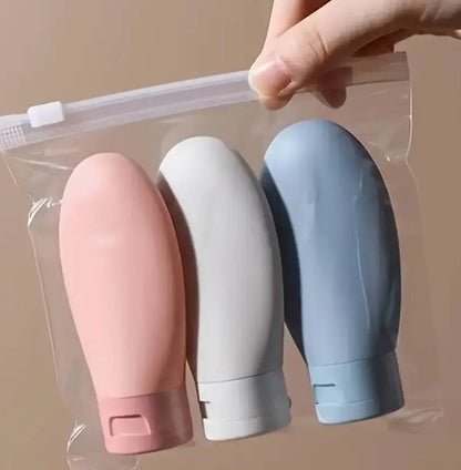 3pcs Nordic Style  portable Bottles for Shampoo, Shower Gel or Squeeze Lotion Combo Kit