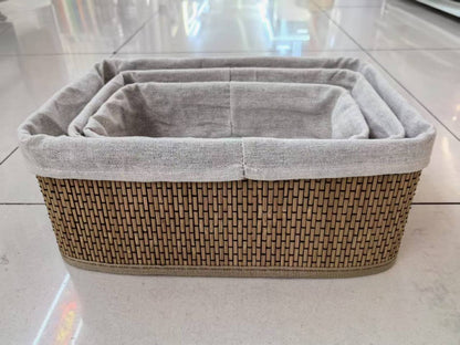 3in1 organising wicker baskets