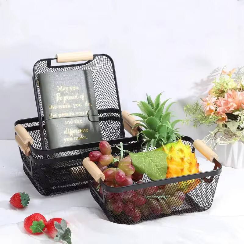 3pcs Extra-Large Mesh Plastic Storage Baskets