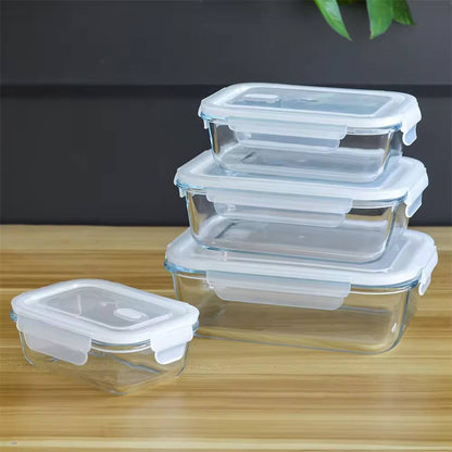 Airtight freezer safe glass storage containers
