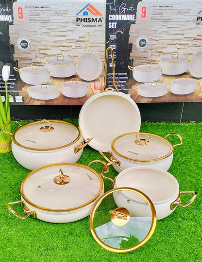 9pcs Granite Classy Cookware Set