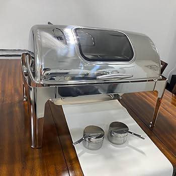 9L stainless steel silver Roll top with glass heat tempered windows