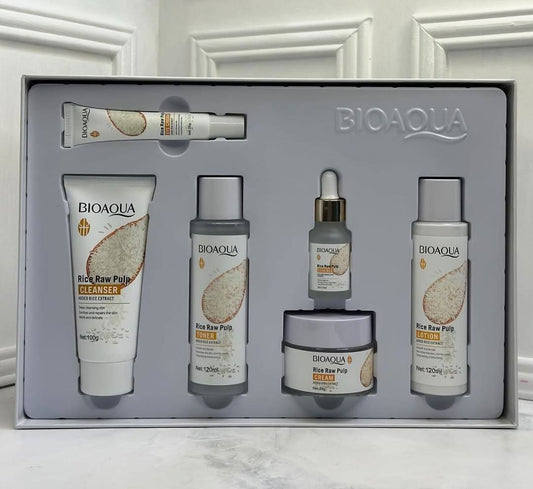 6-piece rice skincare set