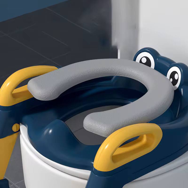 2-in-1 toilet trainer seat with a ladder and potty