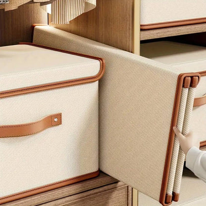 Versatile Foldable double compartment closet organizer with a divider