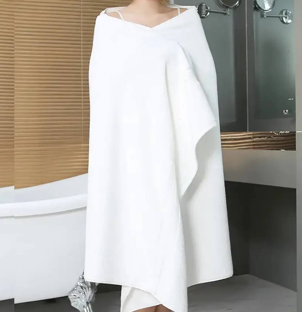 white large cotton towels