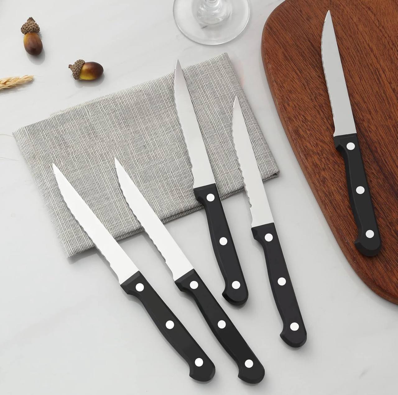 6pcs set STAINLESS STEEL SERRATED STEAK KNIFE