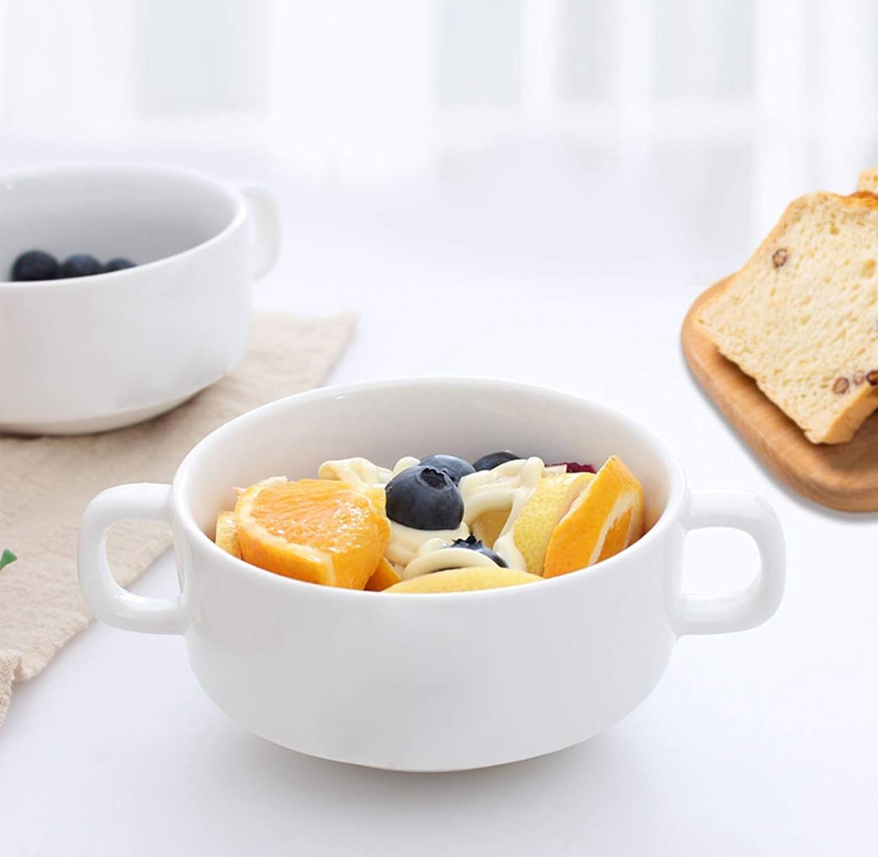 6pc Soup Bowl With 2 Handle