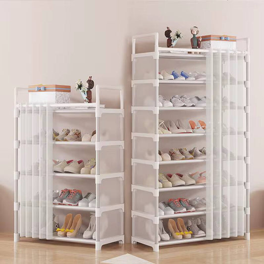 8- layer 2024 shoe rack organizer with fabric dustproof cover