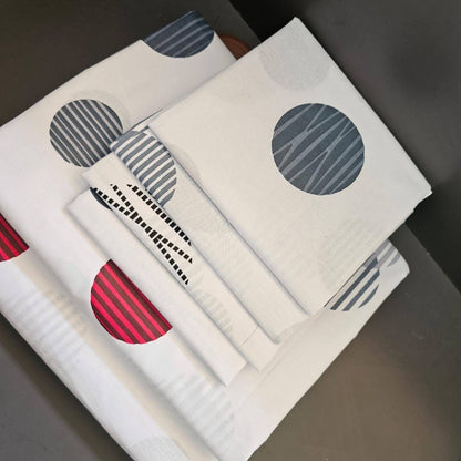 Two Flat Bedsheet Both Printed 
4 Pillowcases