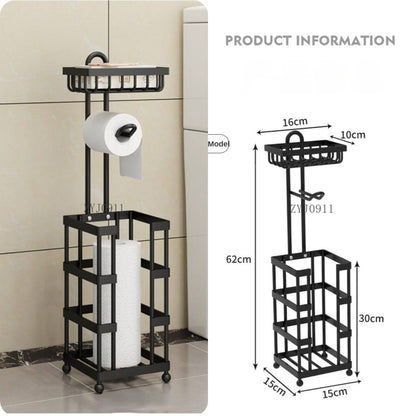 3 IN 1 HEAVY DUTY BATHROOM/TISSUE STAND