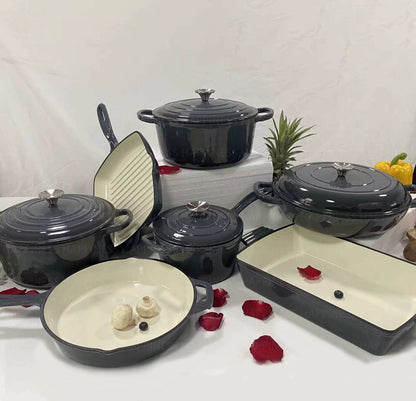 11pcs cast iron cookware