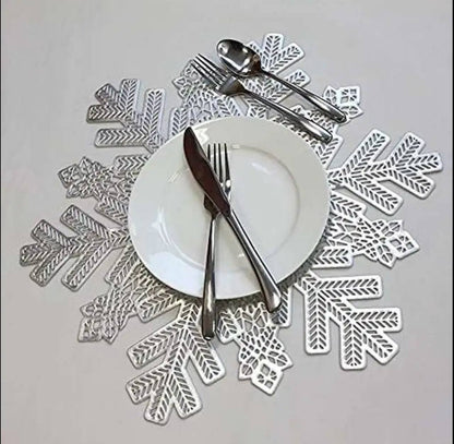 6pc Christmas Snowflake Tablemats set