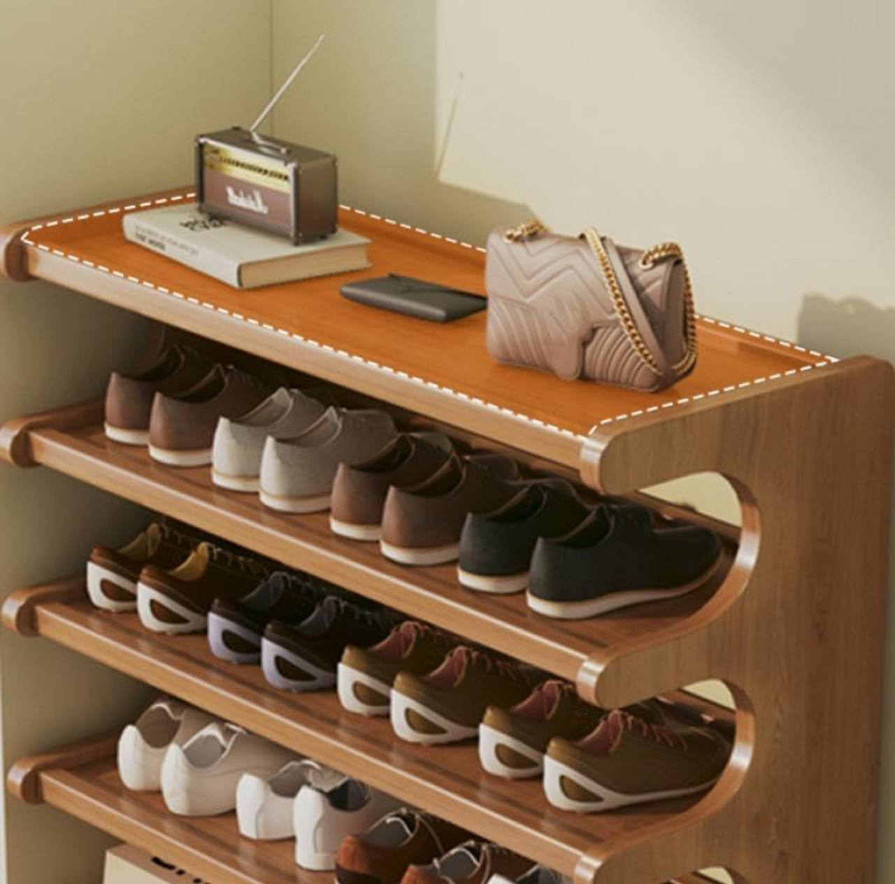 6 Layer Bamboo shoe rack