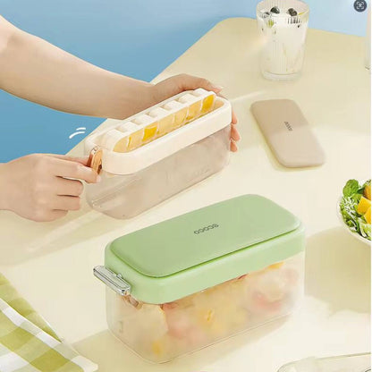 21 grid ice cubes maker with lid and scoop