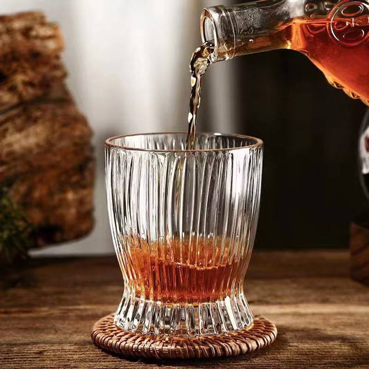 270ml whiskey glasses with gold rim