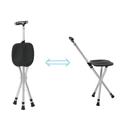 2 in 1 elderly walking stick cum stool