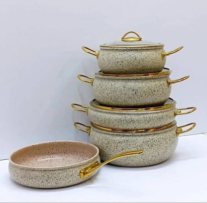 9PCS GRANITE COATING KITCHEN COOKWARE SET