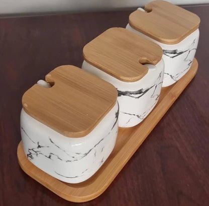 3 in 1 Ceramic Tea/Coffee/Sugar holder