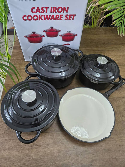 9pcs set cast iron