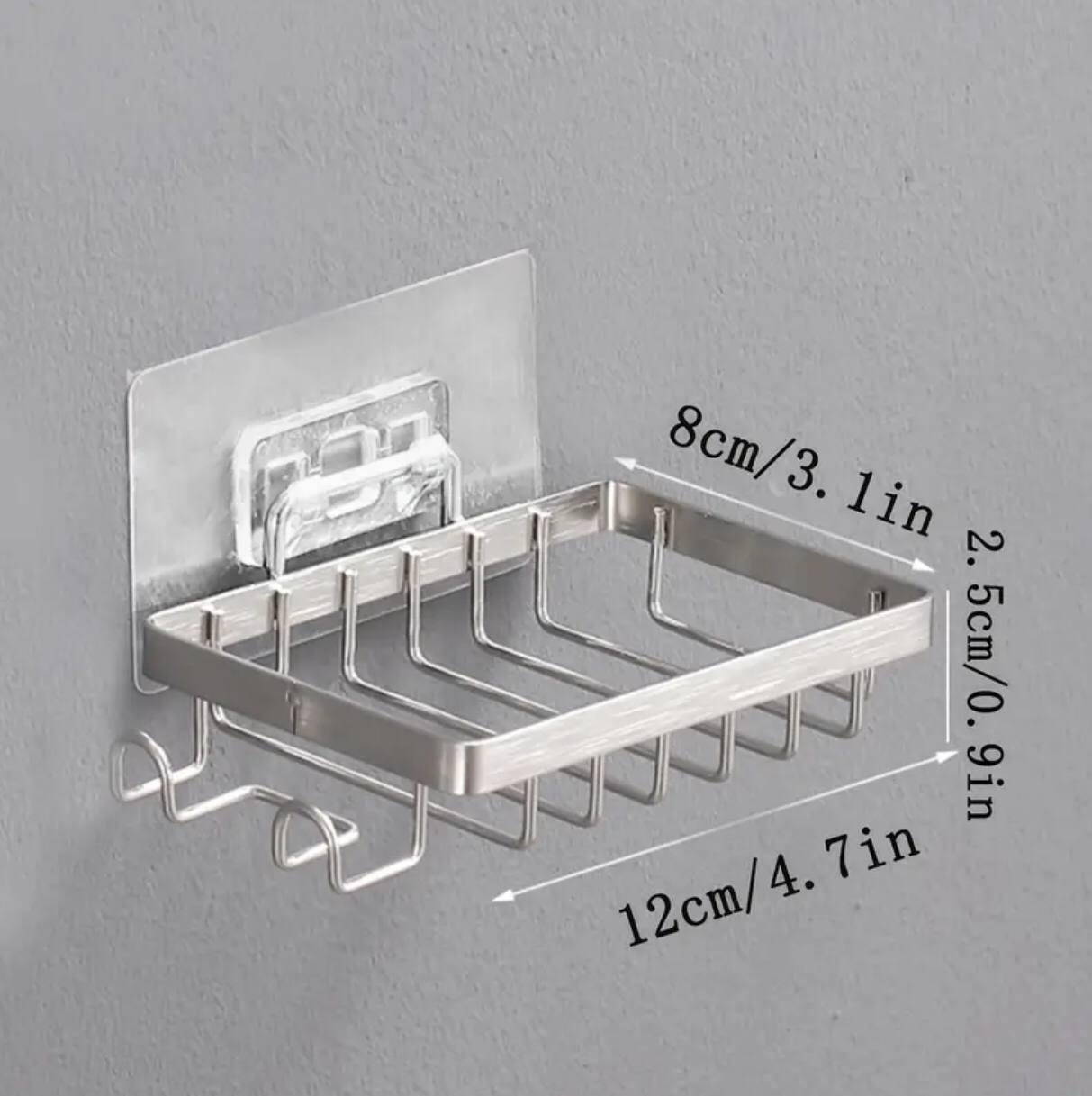 Wall mounted stainless steel soap dish