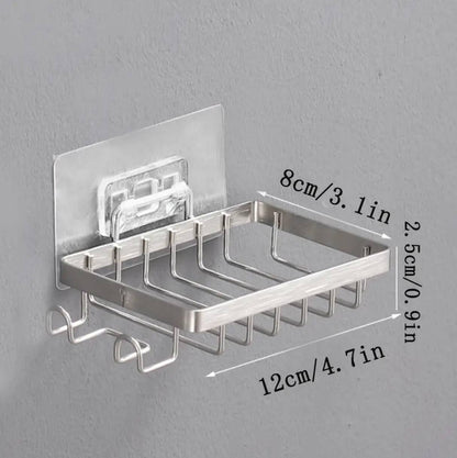 Wall mounted stainless steel soap dish