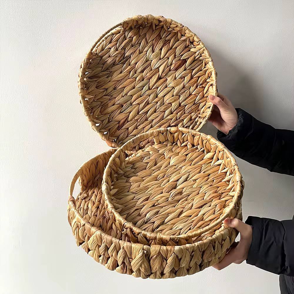 3Pcs Decorative Handmade Wicker Tray
Comes without handles