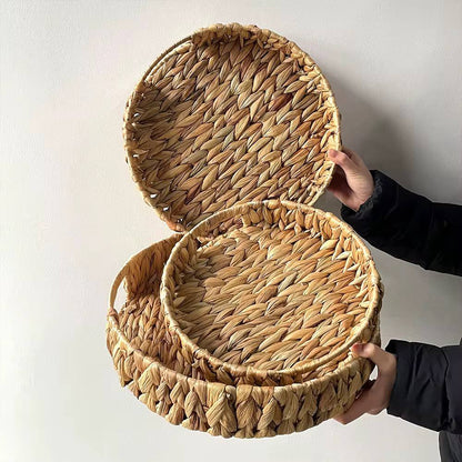 3Pcs Decorative Handmade Wicker Tray
Comes without handles