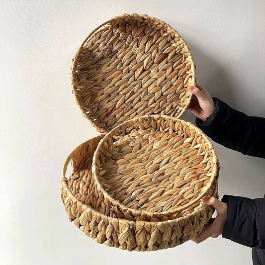 3Pcs Decorative Handmade Wicker Tray
Comes without handles