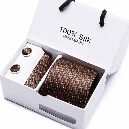 100% silk tie set