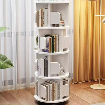 5 Tier 360° stackable bookshelf organizer with wheels
