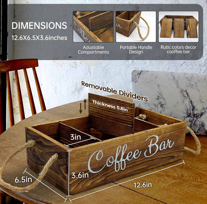 Wooden Coffee / Tea organizer