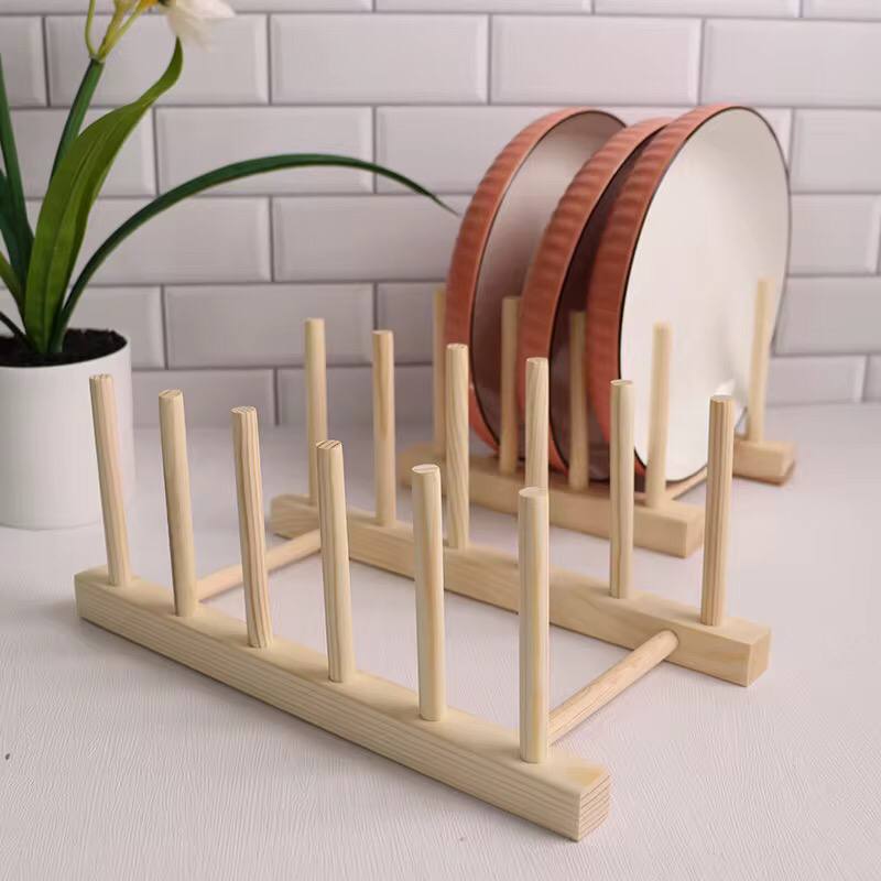 6 Slots Bamboo Plate Holder