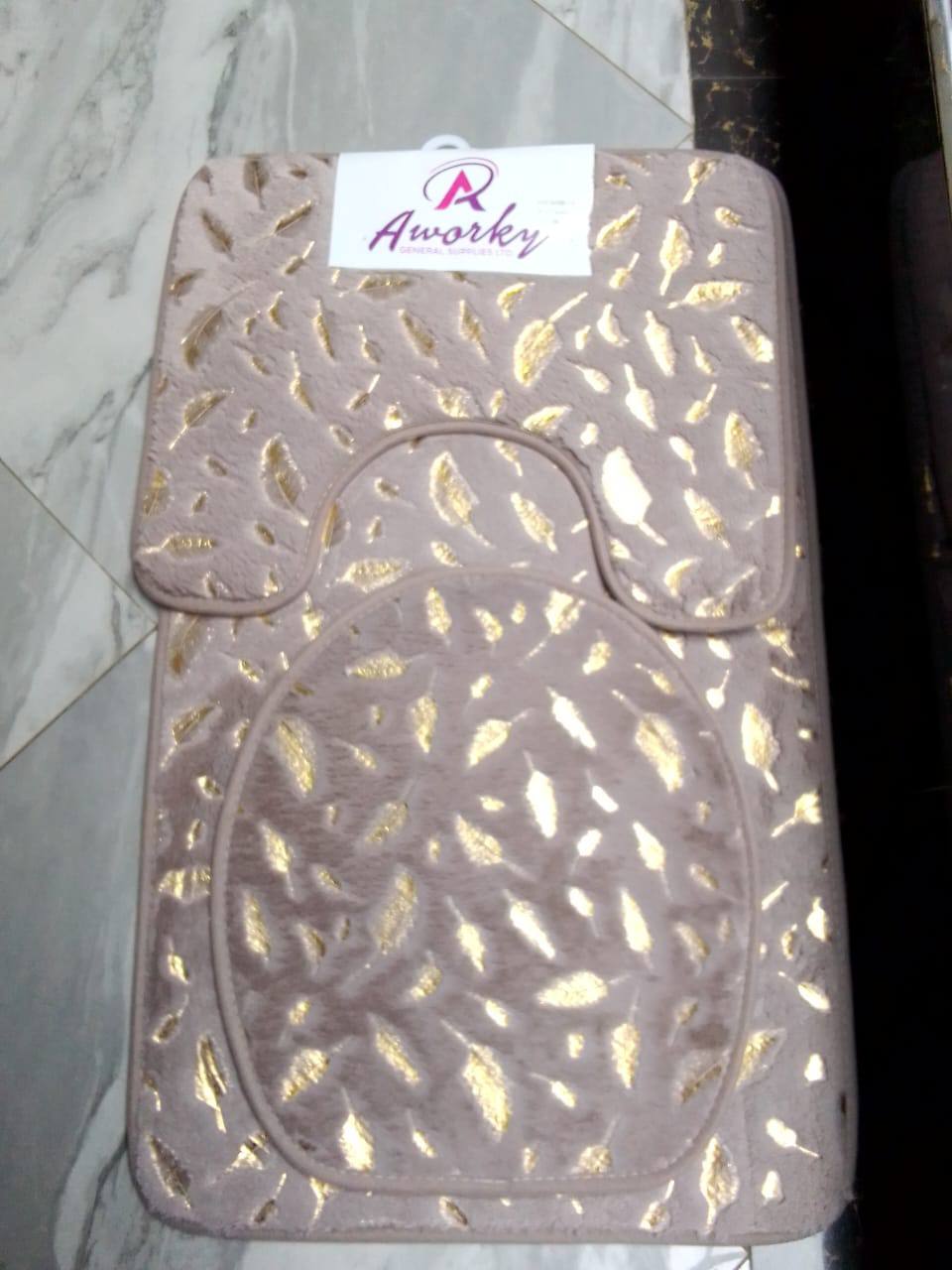 3 Piece Toilet Mat Set