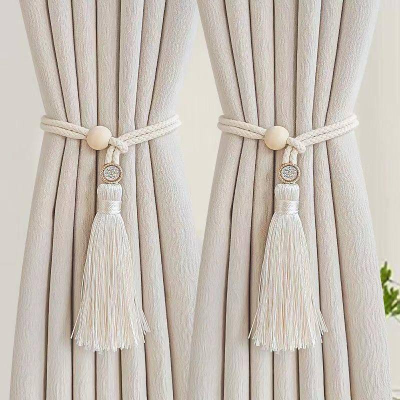 2 Bohemian fashion adjustable cotton cord curtain straps