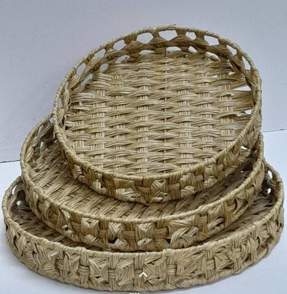 3 In 1 handmade Rattan Deco style and trays