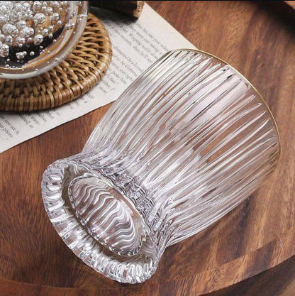 270ml whiskey glasses with gold rim