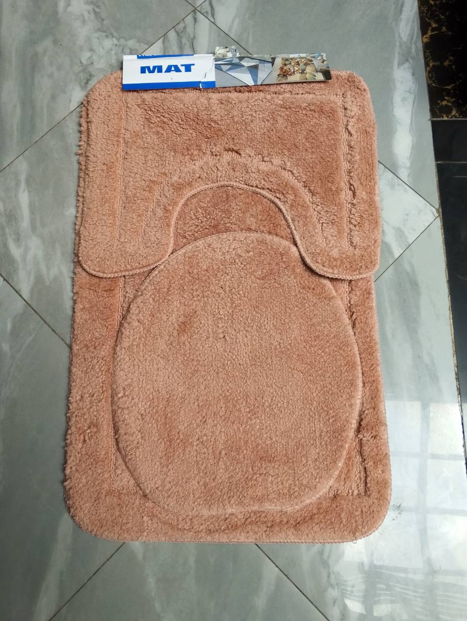 3 Piece Toilet Mat Set