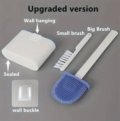 Wall hanging toilet brush with Holder & cleaning brush