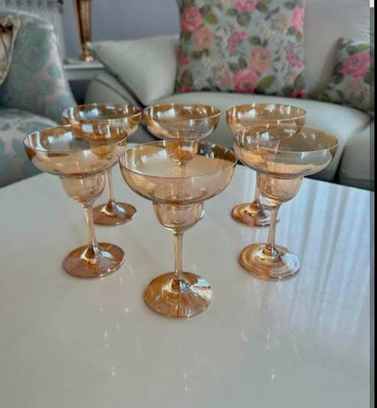 240ml golden margarita glasses set