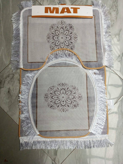 3 Piece Toilet Mat Set