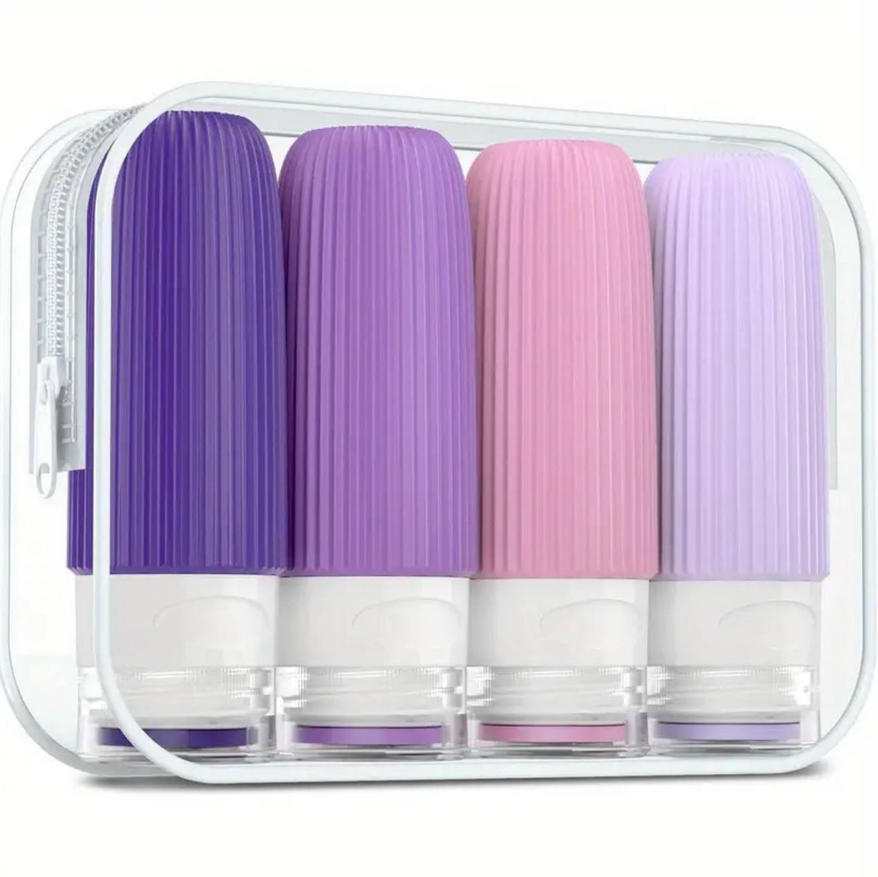 100 ml silicone squeeze bottle / travel toiletry cosmetic bottle set