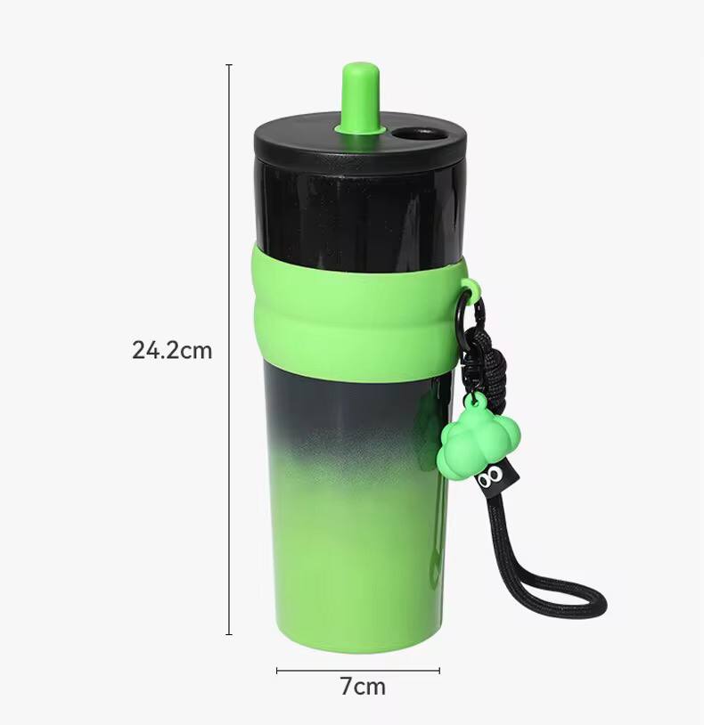 710Ml Stainless Steel Coffee Mug with straw.