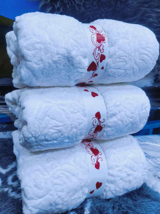 White geometric throw blankets