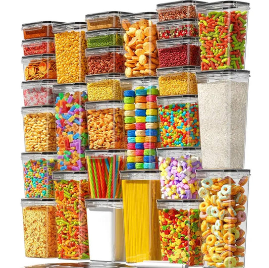 24pcs Bpa free airtight plastic containers