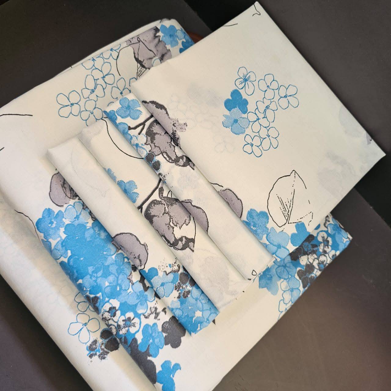 Two Flat Bedsheet Both Printed 
4 Pillowcases