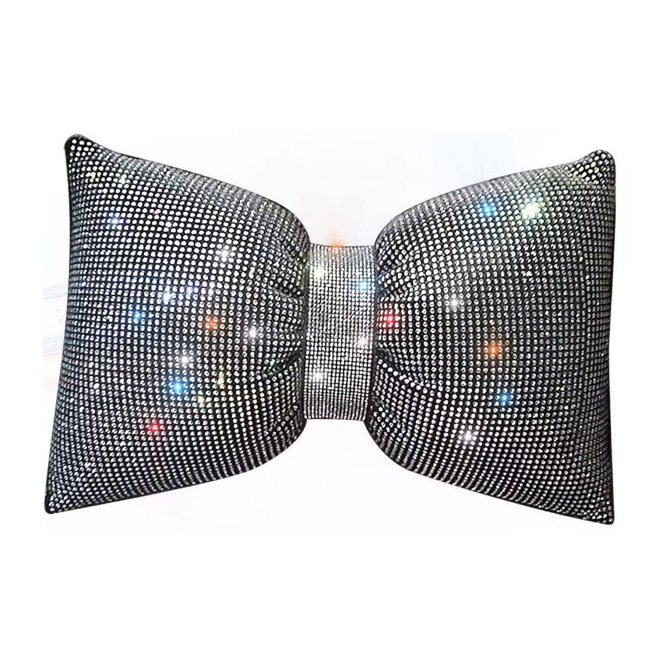 Universal luxury rhinestone diamond bowknot car headrest