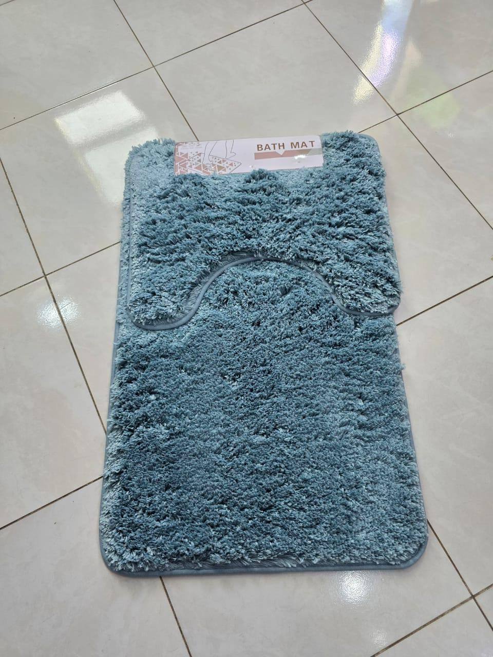 2pcs Ultra-Soft Plush Bath Mat Set