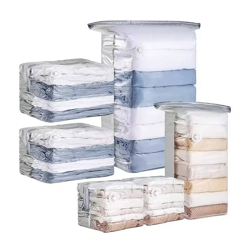 5pcs set No Pump Needed Vacuum Storage Bags